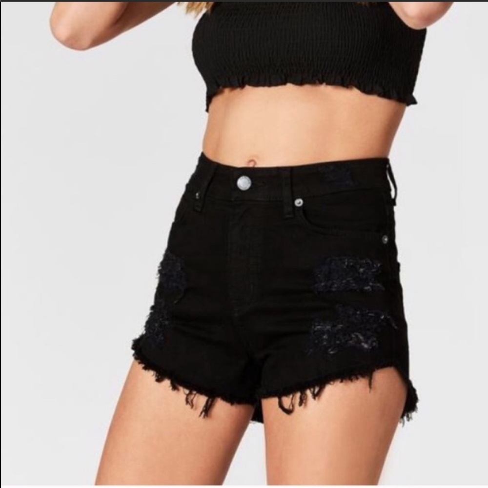 Carmar Black High Waisted Denim Shorts Siz…